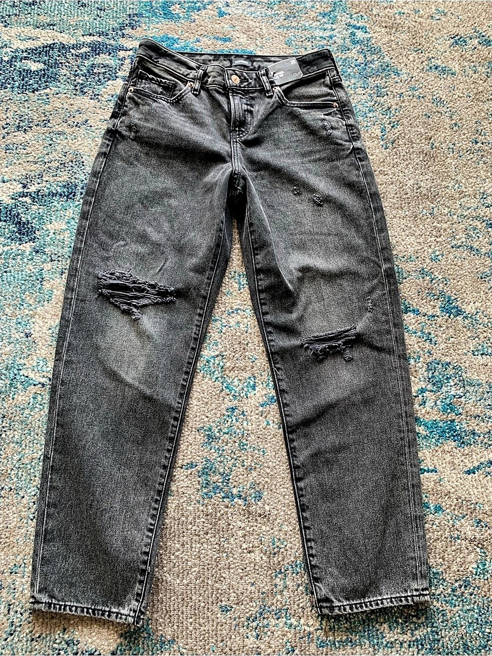 Express Boyfriend Low Rise Jeans in Black Waist 2R NWT!
